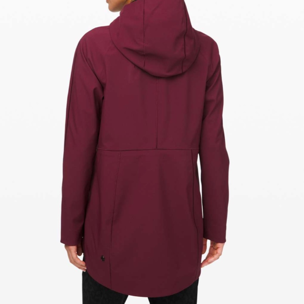 Lululemon Glyde Along Softshell Hooded Jacket Deep Ruby LIKE NEW - Picture 4 of 13